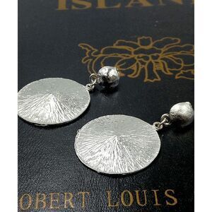 *Clearance* Ladies Silver Round Dangle Earrings